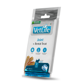 Дентални лакомства за здрави стави за кучета от дребни породиVet Life Dog Dental Treat Joint Mini с омега-3 мастни киселини, хондроитин и глюкозамин 60 гр
